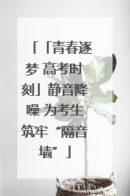 「青春逐梦 高考时刻」静音降噪 为考生筑牢“隔音墙”