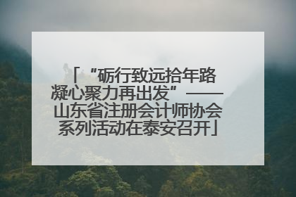 “砺行致远拾年路 凝心聚力再出发”——山东省注册会计师协会系列活动在泰安召开