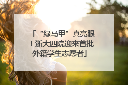 “绿马甲”真亮眼！浙大四院迎来首批外籍学生志愿者