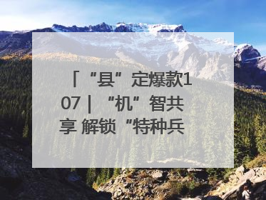 “县”定爆款107｜“机”智共享 解锁“特种兵团”的N种可能