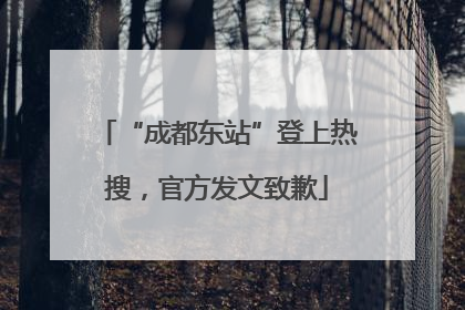 “成都东站”登上热搜，官方发文致歉