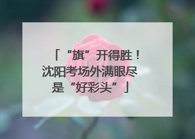 “旗”开得胜！沈阳考场外满眼尽是“好彩头”