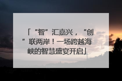 “智”汇嘉兴，“创”联两岸！一场跨越海峡的智慧盛宴开启