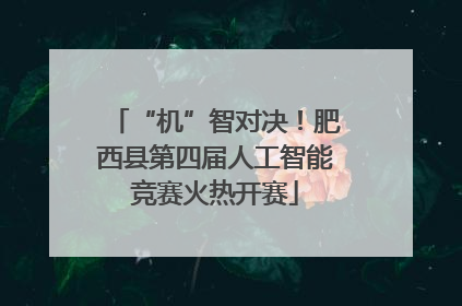 “机”智对决！肥西县第四届人工智能竞赛火热开赛