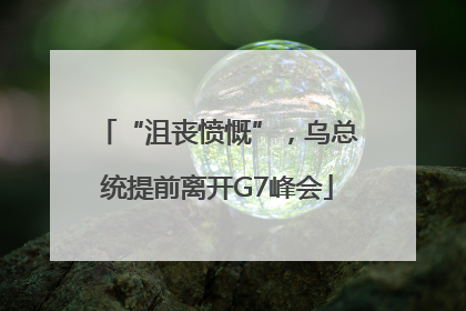 “沮丧愤慨”，乌总统提前离开G7峰会