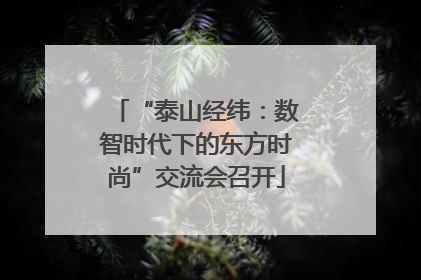 “泰山经纬：数智时代下的东方时尚”交流会召开