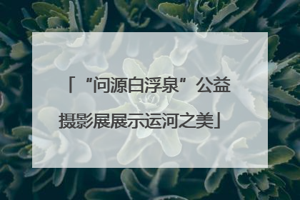 “问源白浮泉”公益摄影展展示运河之美
