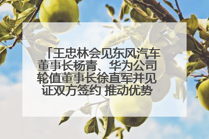 王忠林会见东风汽车董事长杨青、华为公司轮值董事长徐直军并见证双方签约 推动优势互补 实现共赢发展