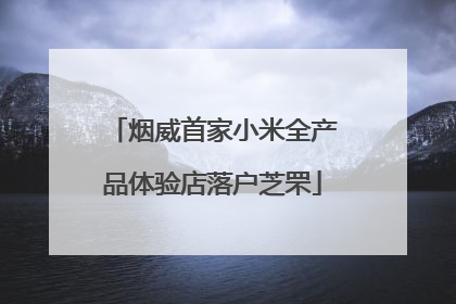 烟威首家小米全产品体验店落户芝罘