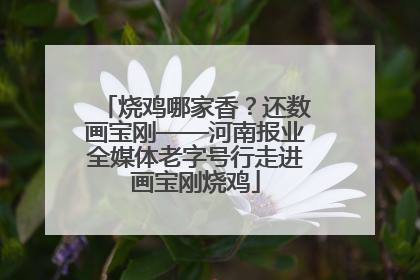 烧鸡哪家香？还数画宝刚——河南报业全媒体老字号行走进画宝刚烧鸡