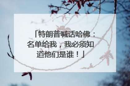 特朗普喊话哈佛：名单给我，我必须知道他们是谁！