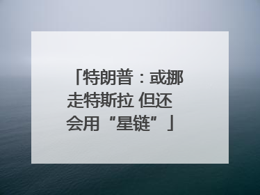 特朗普：或挪走特斯拉 但还会用“星链”
