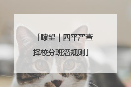 瞭望｜四平严查择校分班潜规则