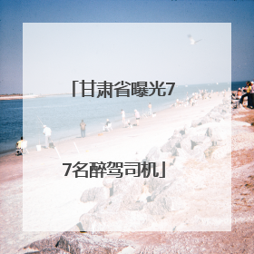 甘肃省曝光77名醉驾司机