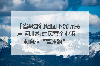 省级部门组团下沉听民声 河北构建民营企业诉求响应“高速路”