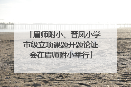 眉师附小、晋凤小学市级立项课题开题论证会在眉师附小举行