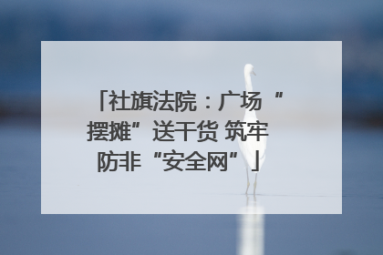 社旗法院：广场“摆摊”送干货 筑牢防非“安全网”