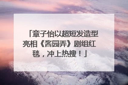 章子怡以超短发造型亮相《酱园弄》剧组红毯，冲上热搜！