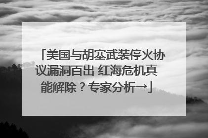 美国与胡塞武装停火协议漏洞百出 红海危机真能解除？专家分析→