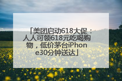 美团启动618大促：人人可领618元吃喝购物，低价茅台iPhone30分钟送达