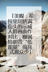 美媒：希拉里用挤满街头的示威人群画面作对比，嘲讽特朗普“低能量”阅兵式观众少
