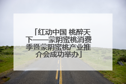 红动中国 桃醉天下——蒙阴蜜桃消费季暨蒙阴蜜桃产业推介会成功举办