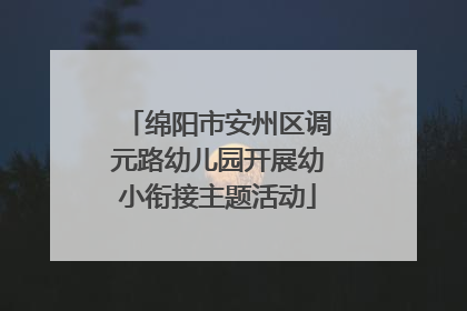 绵阳市安州区调元路幼儿园开展幼小衔接主题活动