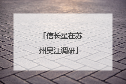 信长星在苏州吴江调研