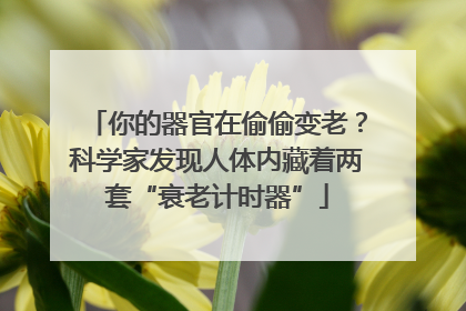 你的器官在偷偷变老？科学家发现人体内藏着两套“衰老计时器”