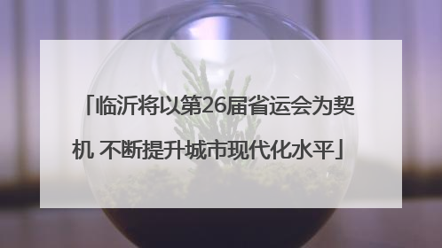 临沂将以第26届省运会为契机 不断提升城市现代化水平