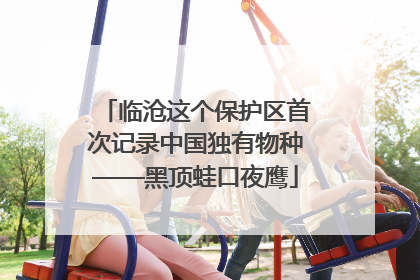 临沧这个保护区首次记录中国独有物种——黑顶蛙口夜鹰