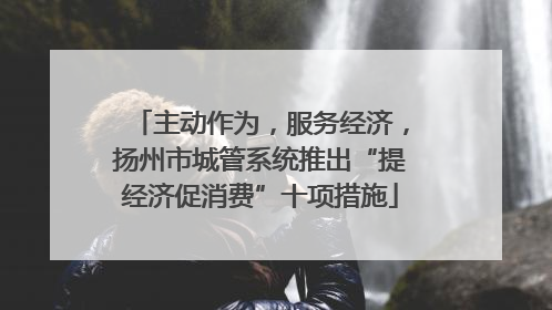 主动作为，服务经济，扬州市城管系统推出“提经济促消费”十项措施