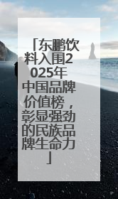 东鹏饮料入围2025年中国品牌价值榜，彰显强劲的民族品牌生命力