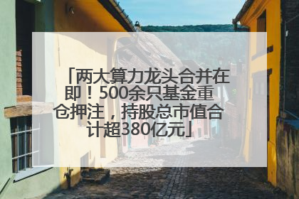 两大算力龙头合并在即！500余只基金重仓押注，持股总市值合计超380亿元