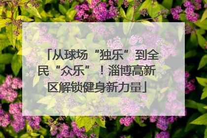 从球场“独乐”到全民“众乐”！淄博高新区解锁健身新力量