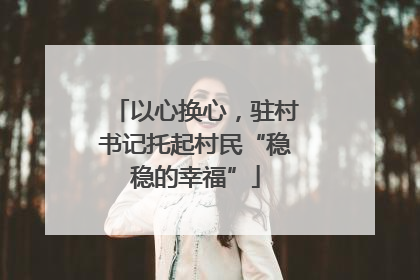 以心换心，驻村书记托起村民“稳稳的幸福”