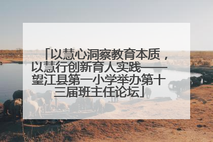以慧心洞察教育本质，以慧行创新育人实践——望江县第一小学举办第十三届班主任论坛