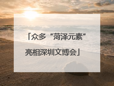 众多“菏泽元素”亮相深圳文博会