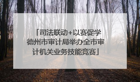 司法联动+以赛促学 德州市审计局举办全市审计机关业务技能竞赛