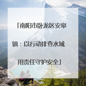 南阳市卧龙区安皋镇：以行动排查水域 用责任守护安全