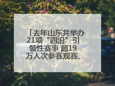 去年山东共举办21项“四沿”引领性赛事 超19万人次参赛观赛、观光旅游