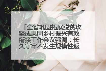 全省巩固拓展脱贫攻坚成果同乡村振兴有效衔接工作会议强调：长久守牢不发生规模性返贫致贫底线 王宁出席并讲话 王予波主持