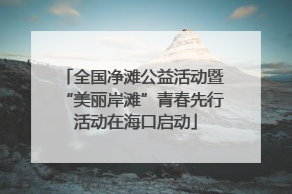 全国净滩公益活动暨“美丽岸滩”青春先行活动在海口启动
