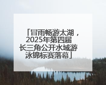冒雨畅游太湖，2025年第四届长三角公开水域游泳锦标赛落幕