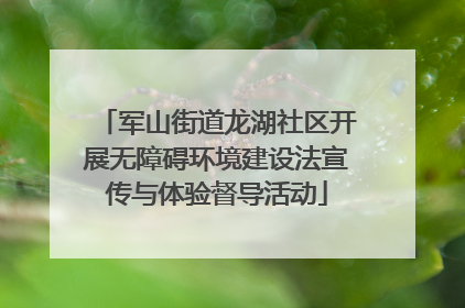 军山街道龙湖社区开展无障碍环境建设法宣传与体验督导活动