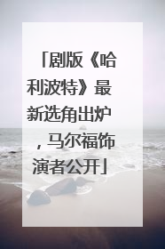 剧版《哈利波特》最新选角出炉，马尔福饰演者公开