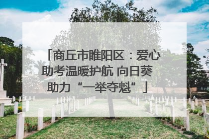 商丘市睢阳区：爱心助考温暖护航 向日葵助力“一举夺魁”