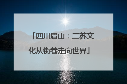四川眉山：三苏文化从街巷走向世界