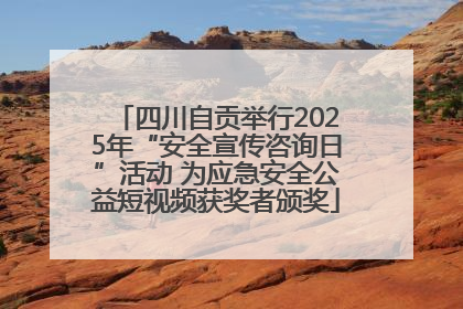 四川自贡举行2025年“安全宣传咨询日”活动 为应急安全公益短视频获奖者颁奖