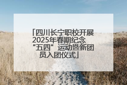 四川长宁职校开展2025年春期纪念“五四”运动暨新团员入团仪式